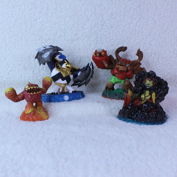Skylanders Figures Lot of 4 Tree‎ Rex Flameslinger Gill Grunt Eruptor Toy - Picture 7 of 10